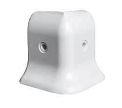 ANGLE DE RACCORDEMENT EXTERIEUR PERCE POUR PLINTHE HT 100mm BLANC PH2E 100